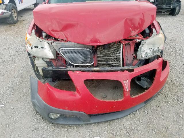 5Y2SL63815Z462655 - 2005 PONTIAC VIBE RED photo 9