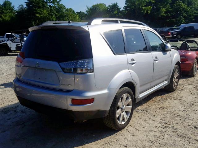 JA4JT3AW2DU019481 - 2013 MITSUBISHI OUTLANDER SILVER photo 4