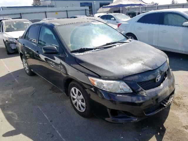 1NXBU4EE5AZ304374 - 2010 TOYOTA COROLLA BA BLACK photo 1