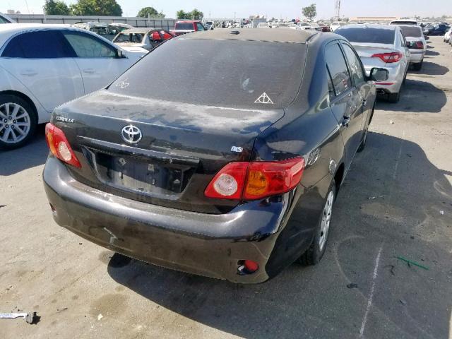 1NXBU4EE5AZ304374 - 2010 TOYOTA COROLLA BA BLACK photo 4