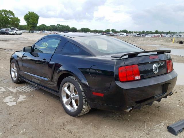 1ZVHT82H275197596 - 2007 FORD MUSTANG GT BLACK photo 3