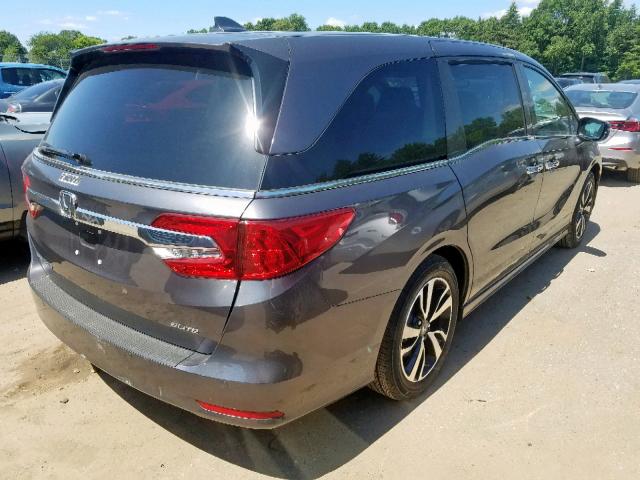 5FNRL6H98KB107502 - 2019 HONDA ODYSSEY EL GRAY photo 4