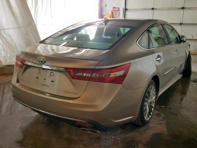 4T1BK1EBXGU233725 - 2016 TOYOTA AVALON XLE TAN photo 4