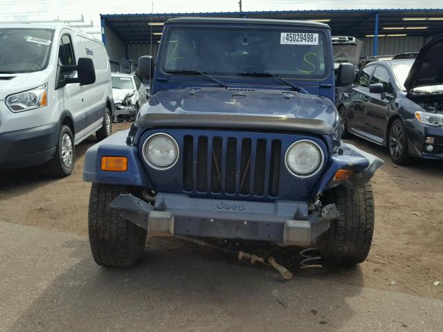 1J4FA49SX4P750547 - 2004 JEEP WRANGLER / BLUE photo 9