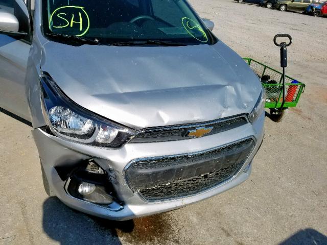 KL8CD6SA8HC829864 - 2017 CHEVROLET SPARK 1LT SILVER photo 9