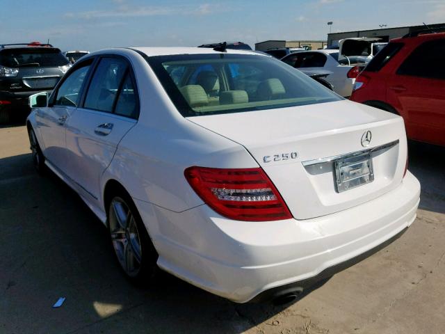 WDDGF4HB3ER315829 - 2014 MERCEDES-BENZ C 250 WHITE photo 3