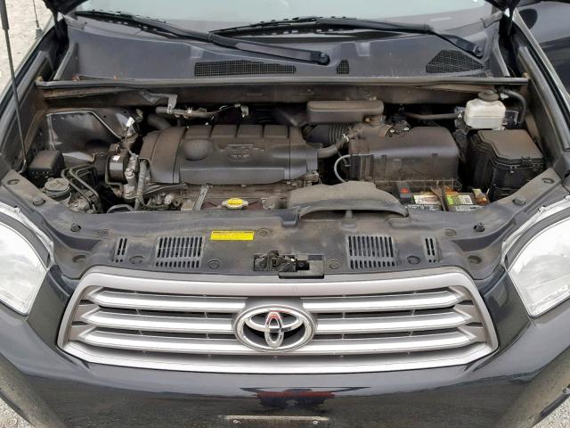 5TDZA3EH3AS004773 - 2010 TOYOTA HIGHLANDER BLACK photo 7