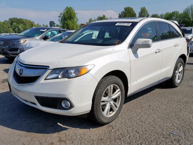 5J8TB3H57EL007284 - 2014 ACURA RDX TECHNO WHITE photo 2