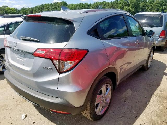 3CZRU6H53KM725925 - 2019 HONDA HR-V EX SILVER photo 4