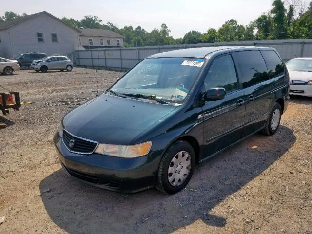 2HKRL1857YH504631 - 2000 HONDA ODYSSEY LX GREEN photo 2