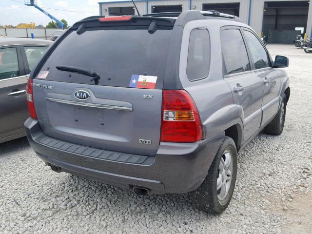 KNDJF723287508489 - 2008 KIA SPORTAGE E GRAY photo 4