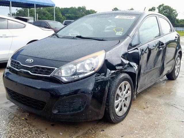 KNADN5A37D6312602 - 2013 KIA RIO EX BLACK photo 2