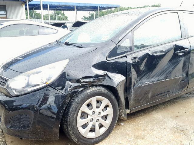 KNADN5A37D6312602 - 2013 KIA RIO EX BLACK photo 9