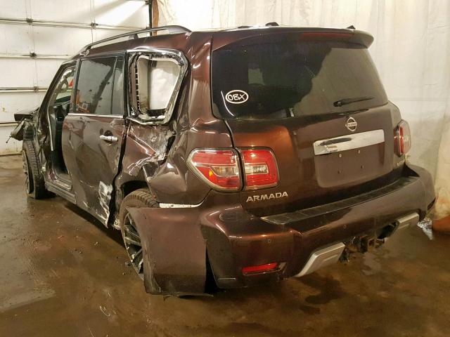 JN8AY2NE0H9700478 - 2017 NISSAN ARMADA PLA BROWN photo 3