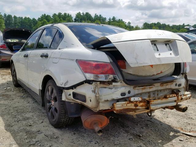 1HGCP368X8A025972 - 2008 HONDA ACCORD EXL WHITE photo 3