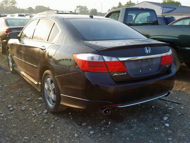 1HGCR3F85EA037405 - 2014 HONDA ACCORD EXL BLACK photo 3