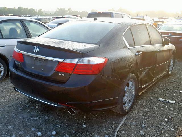 1HGCR3F85EA037405 - 2014 HONDA ACCORD EXL BLACK photo 4