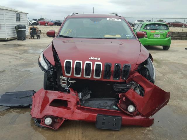 1C4PJLCB5HW548501 - 2017 JEEP CHEROKEE L BURGUNDY photo 9