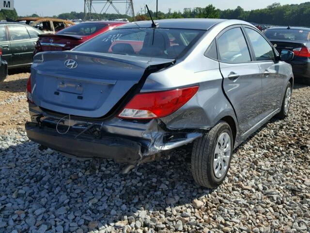 KMHCT4AE3HU355542 - 2017 HYUNDAI ACCENT SE GRAY photo 4