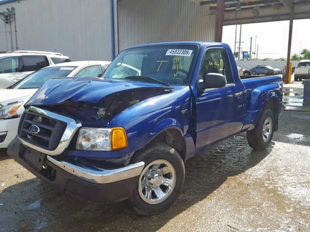 1FTYR10D44PB51633 - 2004 FORD RANGER BLUE photo 2