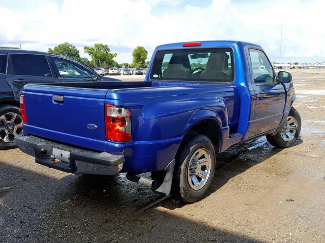 1FTYR10D44PB51633 - 2004 FORD RANGER BLUE photo 4