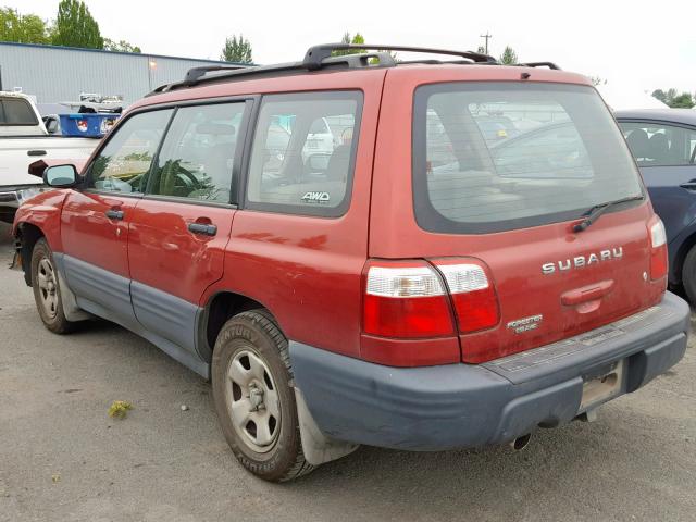 JF1SF63552H758556 - 2002 SUBARU FORESTER L RED photo 3