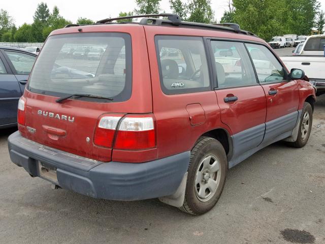 JF1SF63552H758556 - 2002 SUBARU FORESTER L RED photo 4