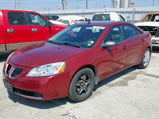 1G2ZG57B294126779 - 2009 PONTIAC G6 RED photo 2