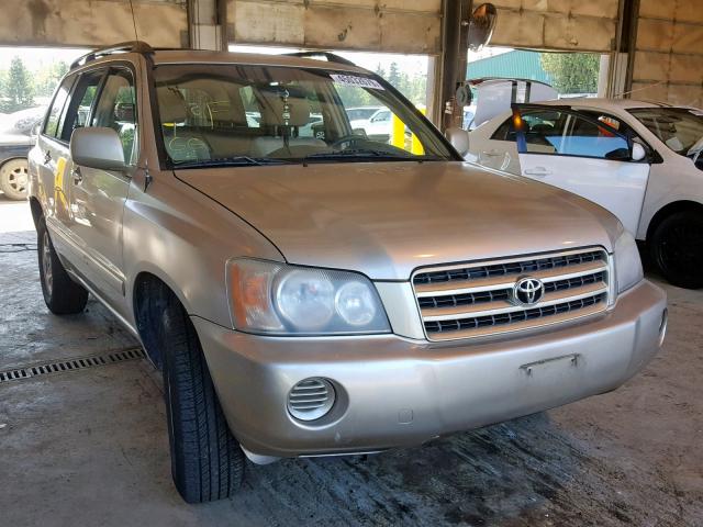 JTEGD21A010003760 - 2001 TOYOTA HIGHLANDER GOLD photo 1