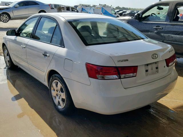 5NPET46C06H124075 - 2006 HYUNDAI SONATA GL WHITE photo 3