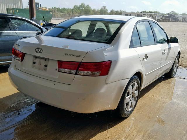 5NPET46C06H124075 - 2006 HYUNDAI SONATA GL WHITE photo 4