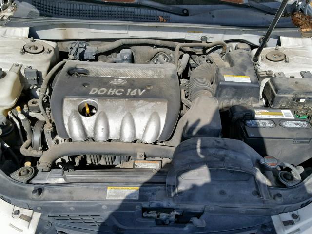 5NPET46C06H124075 - 2006 HYUNDAI SONATA GL WHITE photo 7