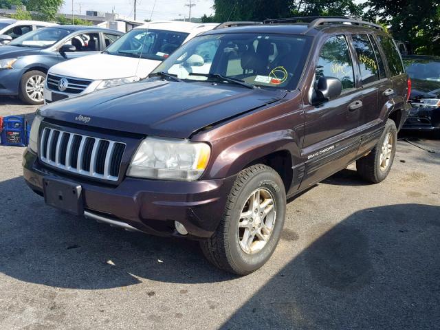 1J8GW48SX4C105670 - 2004 JEEP GRAND CHER PURPLE photo 2