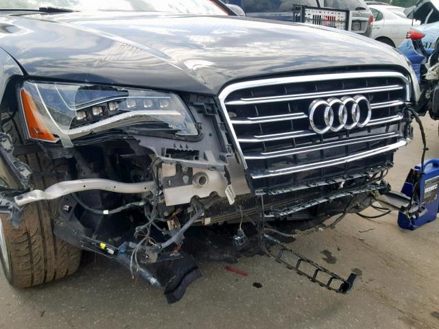 WAUAGAFD7DN000843 - 2013 AUDI A8 QUATTRO BLACK photo 9