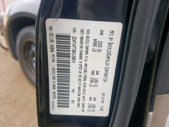 2D4FV47T96H128814 - 2006 DODGE MAGNUM SE BLACK photo 10