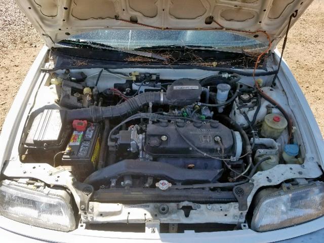 1HGED3640ML039781 - 1991 HONDA CIVIC DX WHITE photo 7