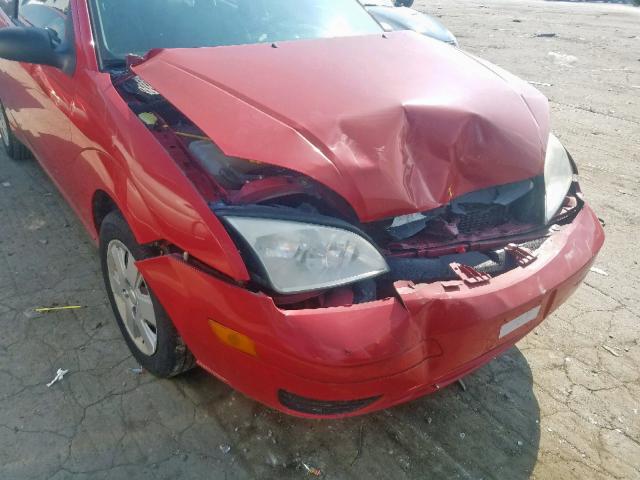 1FAHP31N67W306398 - 2007 FORD FOCUS ZX3 RED photo 9