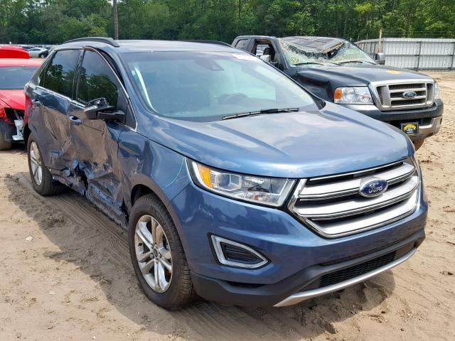 2FMPK3J96JBB09307 - 2018 FORD EDGE SEL BLUE photo 1