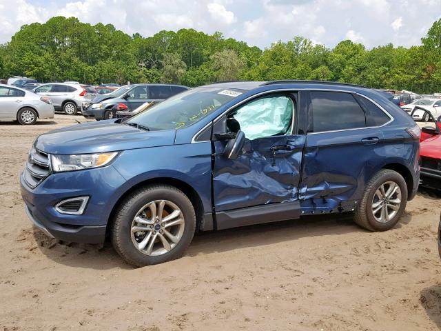 2FMPK3J96JBB09307 - 2018 FORD EDGE SEL BLUE photo 10