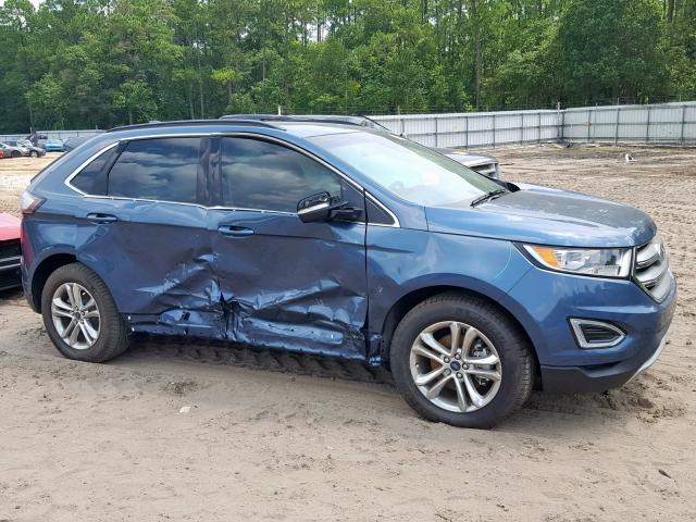 2FMPK3J96JBB09307 - 2018 FORD EDGE SEL BLUE photo 9