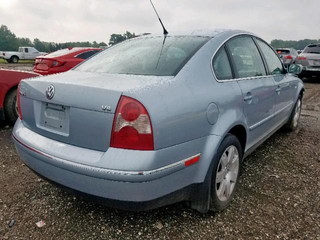 WVWRH63B03P184349 - 2003 VOLKSWAGEN PASSAT GLX BLUE photo 4