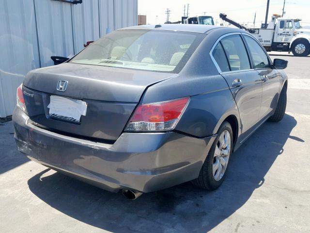 1HGCP26878A090854 - 2008 HONDA ACCORD EXL GRAY photo 4