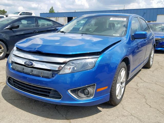 3FAHP0JA6CR282984 - 2012 FORD FUSION SEL BLUE photo 2