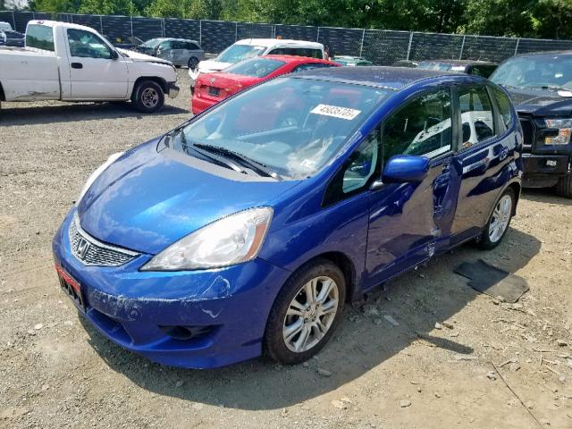 JHMGE8H40AC023072 - 2010 HONDA FIT SPORT BLUE photo 2