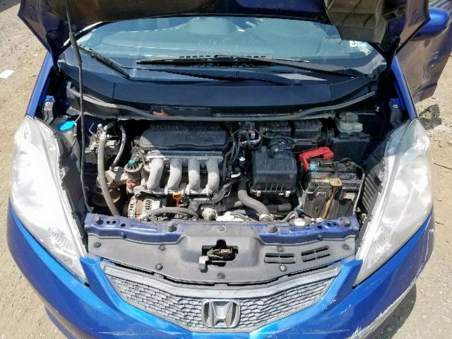 JHMGE8H40AC023072 - 2010 HONDA FIT SPORT BLUE photo 7