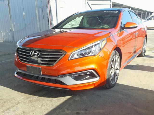 5NPE34AB3FH138230 - 2015 HYUNDAI SONATA SPO ORANGE photo 2