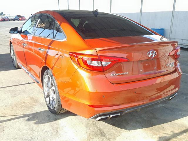 5NPE34AB3FH138230 - 2015 HYUNDAI SONATA SPO ORANGE photo 3