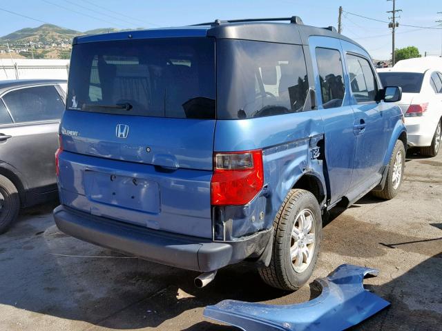 5J6YH27786L020976 - 2006 HONDA ELEMENT EX BLUE photo 4