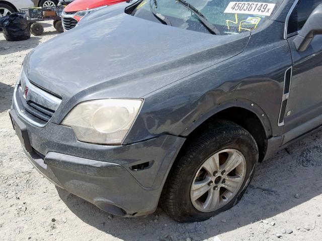 3GSCL33P98S582025 - 2008 SATURN VUE XE GRAY photo 9