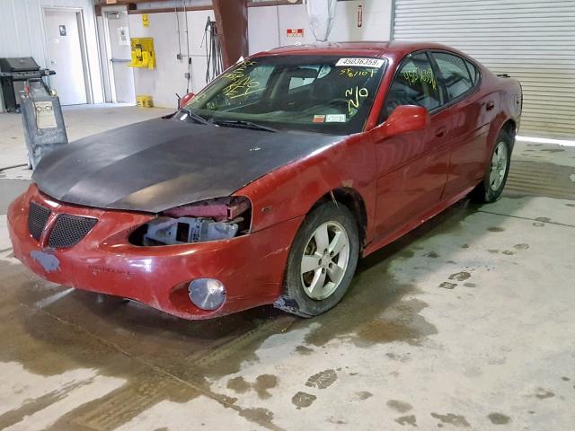 2G2WP552761271166 - 2006 PONTIAC GRAND PRIX RED photo 2